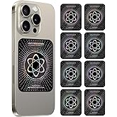 EMF Blocker for Cell Phones/Tablets/Laptops/Computer/WiFi/TV/Electronic Devices, Shungite Protection Sticker, [Reusable], [Slim Design], 2.4 x 2.0 x 0.016 inches, 0.06 Ounces, (8 Pcs)