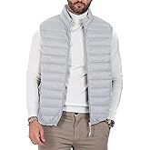 Polu Men's Puffer Vest Lightweight Sleeveless Jacket Full Zipper Outerwear Vest Outdoor Puffer Vest with Pockets
