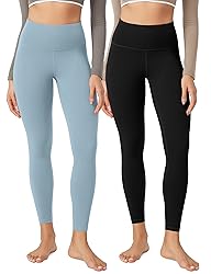 ODODOS Women's High Waist Workout Leggings 2-Pack