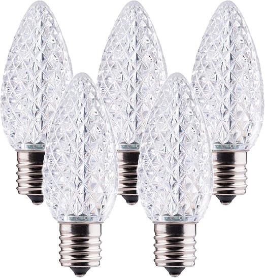 Brightown 25 Pack C9 LED Bulb, C9 Replacement Bulb for Christmas String