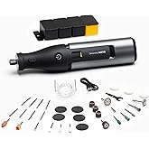 HOTO 12V Cordless Rotary Tool Kit Pro, Powerful Engraving Pen, 35000RPM Variable Speed, 3000mAh USB-C Rechargeable, LED Light