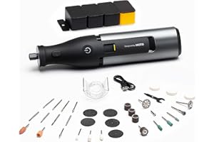 HOTO 12V Cordless Rotary Tool Kit Pro, Powerful Engraving Pen, 35000RPM Variable Speed, 3000mAh USB-C Rechargeable, LED Light