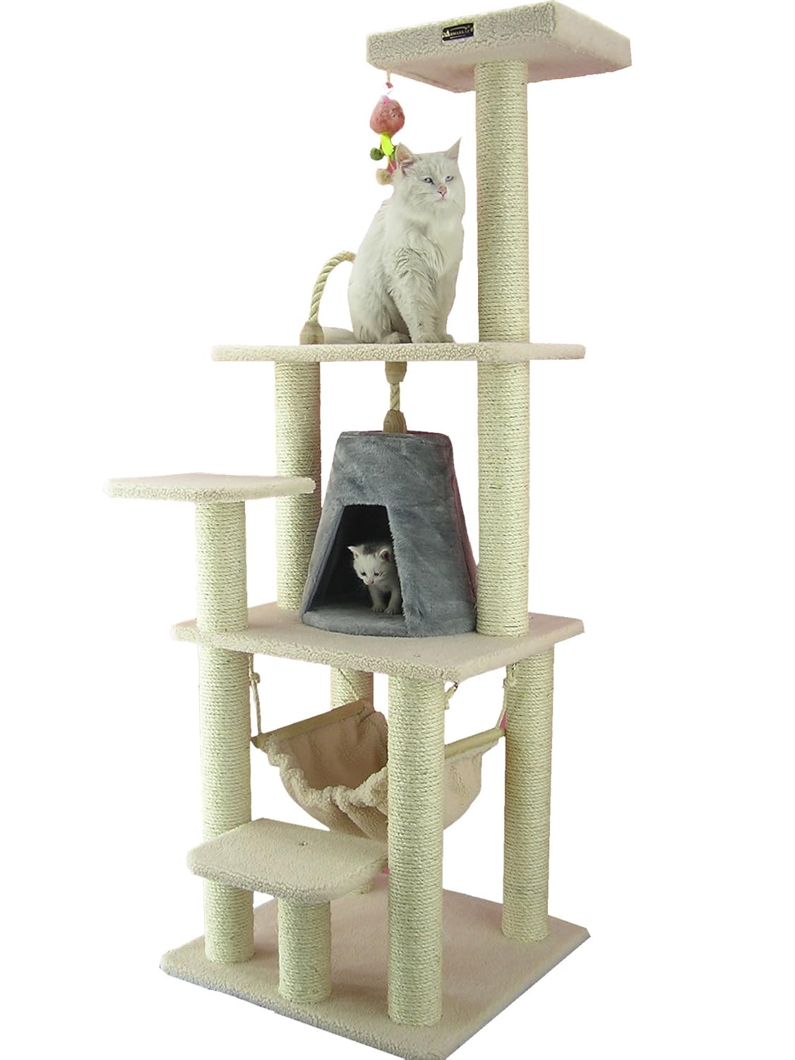 Armarkat Cat Tree, 76 x 70 x 167 cm, Ivory Amazon.co.uk Pet Supplies