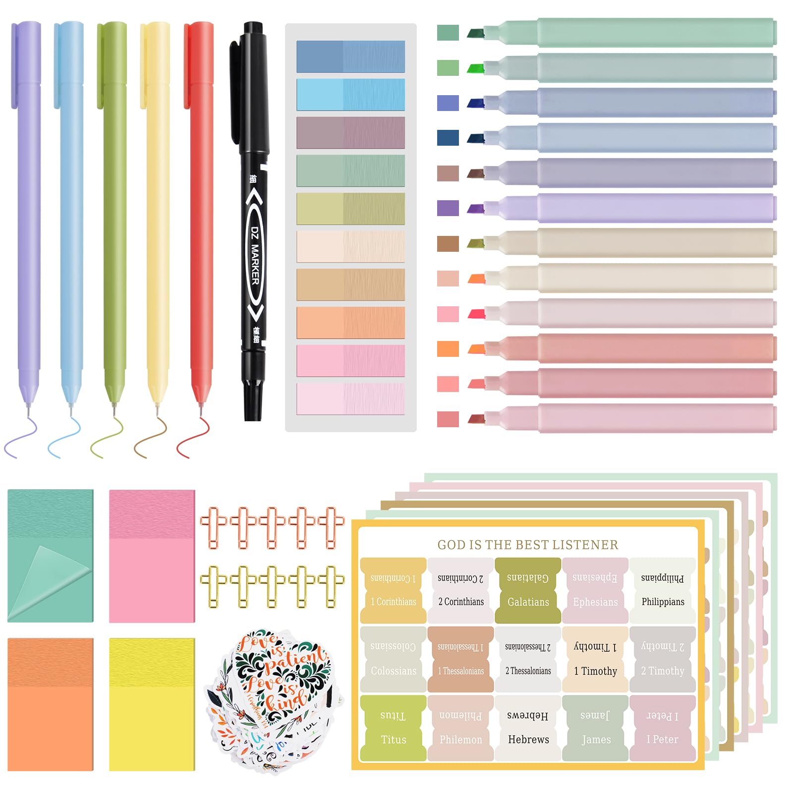 40 Pcs Bible Study Supplies,Bible Journaling Kit