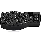 Perixx PERIBOARD-512 Ergonomic Split Keyboard - Natural Ergonomic Design - Black - Bulky Size 19.09"x9.29"x1.73"