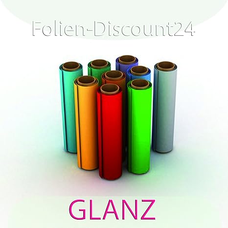 (EUR 6,33 / Quadratmeter) F-D24 | Farbige Selbstklebefolie | Glanz Weiss | 60cm x 200cm TOP ! | Klebefolie Dekofolie Plotterf