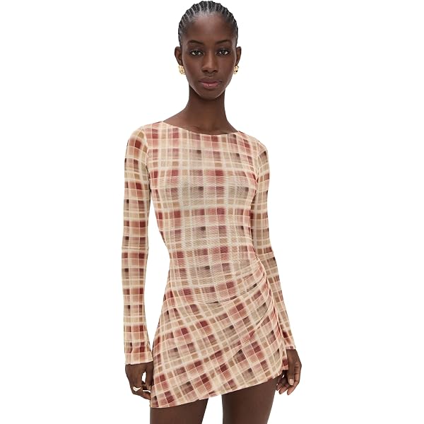self portrait textured knit mini dress Cream Textured Knit Mini Dress