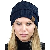 C.C Trendy Warm Chunky Soft Stretch Cable Knit Beanie