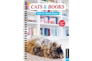 Cats & Books 16-Month 2024 Planner Calendar: September 2023 - December 2024