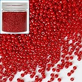 Bala&Fillic 12/0 Glass Seed Beads About 10000pcs in Box Size 2mm Opaque Red Color Seed Beads for Jewelry Making (Red-2mm)