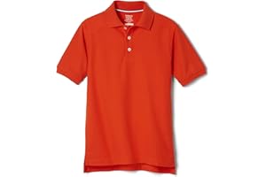 French Toast Boys' Short Sleeve Pique Polo Uniform Shirt (Standard & Husky)