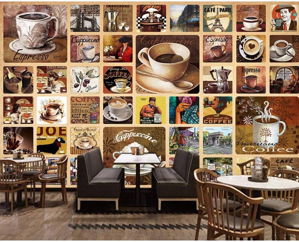 Murales Papel Tapiz Personalizado Mural Retro Vintage Vintage Cafetería