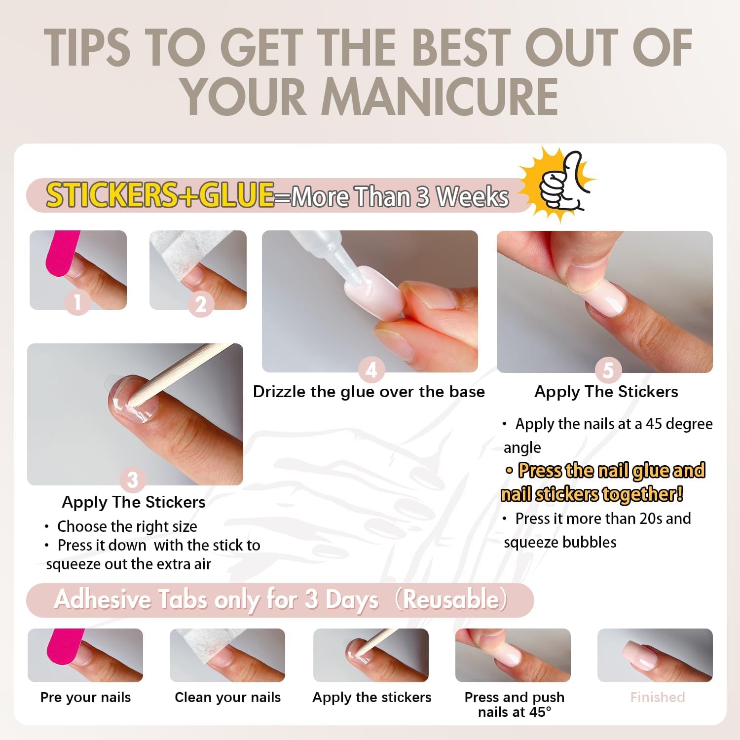 Deep Brown Press on Nails Short,KXAMELIE False Nails Short Square Nails Press ons,Acrylic Nails Glue on Nails Set,Stick on Nails for Women Fake Nails for Girls Daily Wear in 24PCS - Image 8