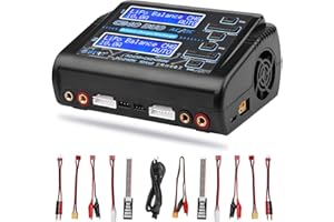 HAISITO Lipo Battery Charger, Dual Lipo Charger 1S-6S RC Car Battery Charger 240W 10A Balance Charger Discharge for LiPo/Li-ion/Life(1-6s) NiCd/NiMH/LiHV/PB Smart Battery RC Car Charger