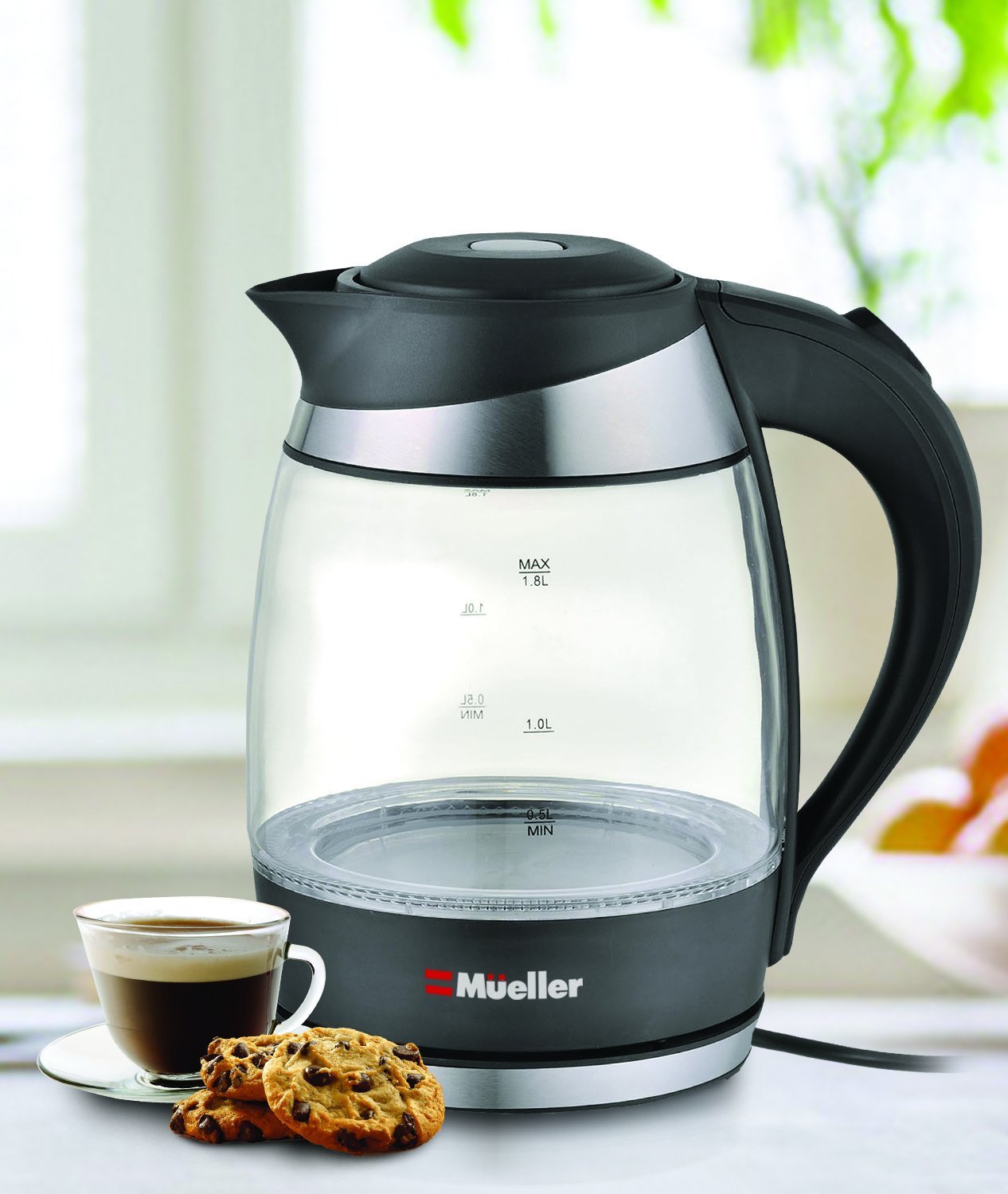 Mueller Austria Electric Kettle Water Heater with SpeedBoil Tech, Glass