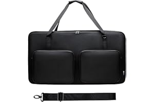 DR·AMIU DJ Controller Bag Case Compatible with Pioneer DJ DDJ-FLX10, DDJ-REV7, DDJ-REV5, Rane ONE, AKAI Professional MPK249, Denon DJ SC Live 2/4 DJ Controller with Shoulder Strap