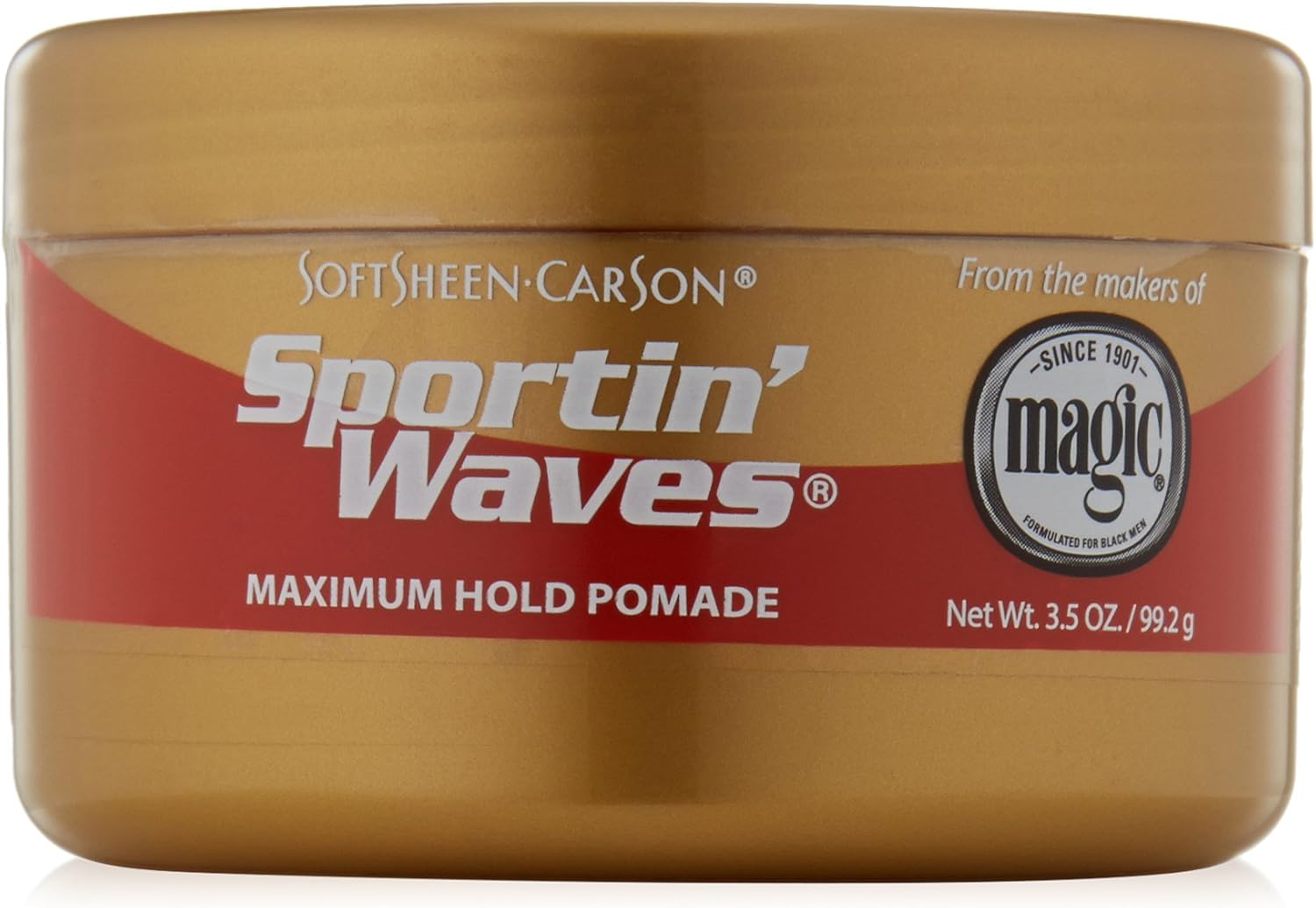 Soft Sheen Sportin' Waves Maximum Hold Gel Pomade for Unisex, 3.5 Ounce