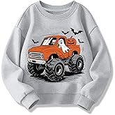 HQHKEPWA Kids Halloween Sweatshirt Girls Boys Skeleton Pumpkin Ghost Toddler Shirt Crewneck Long Sleeve Graphic Tops for 2-7T