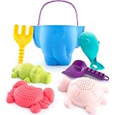 hahaland Beach Toys Sand Toys for 18 Months+ Kids | Bucket Rake Shovel Set for 18M+ Bath Water Outdoor Toy for Boys Girls Sandbox Toy for 18 Months+