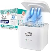 Ultrasonic Retainer Cleaner Machine, 48kHz, Dental Pod with 3 Modes, 200ml | Gurunanda Denture Cleaner|360 Ultrasonic Cleaner for Retainer, Dentures, Aligner, Mouth Guard &amp; More|One Touch Operation
