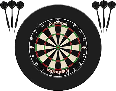 Mission Darts Home Centre Complete Darts Package with Surround and 2 Sets of
