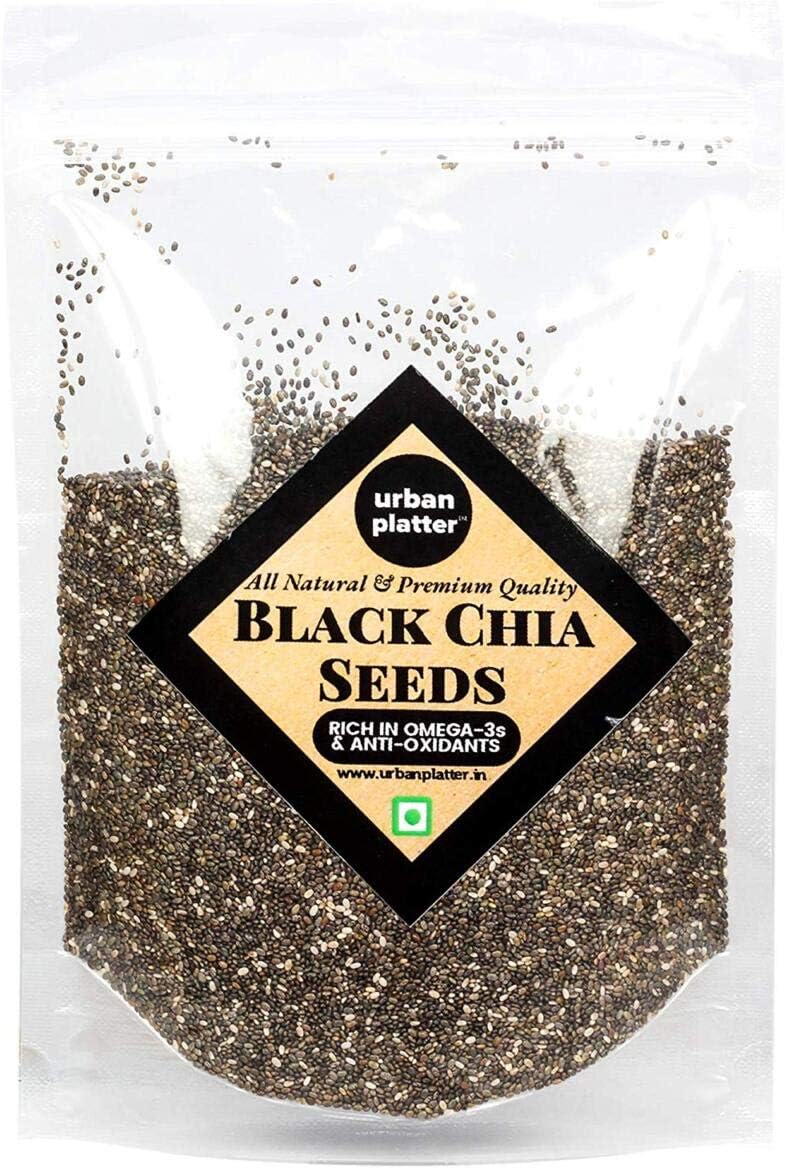 Urban Platter Black Chia Seeds, 250g / 7.05oz [Rich in Antioxidants & Omega-3 Fatty Acids]