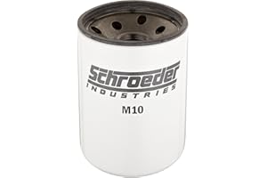 SCHROEDER INDUSTRIES Schroeder M10 Spin-on Hydraulic Filter Element, Cellulose, Removes Rust, Metallic Debris, Fibers, Dirt; 10.5" Height, 5.0" OD, 10 Micron