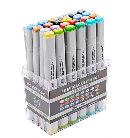 Brushwork Sketch Marker Pen 24 Colors Set Artist Necessary Finecolour