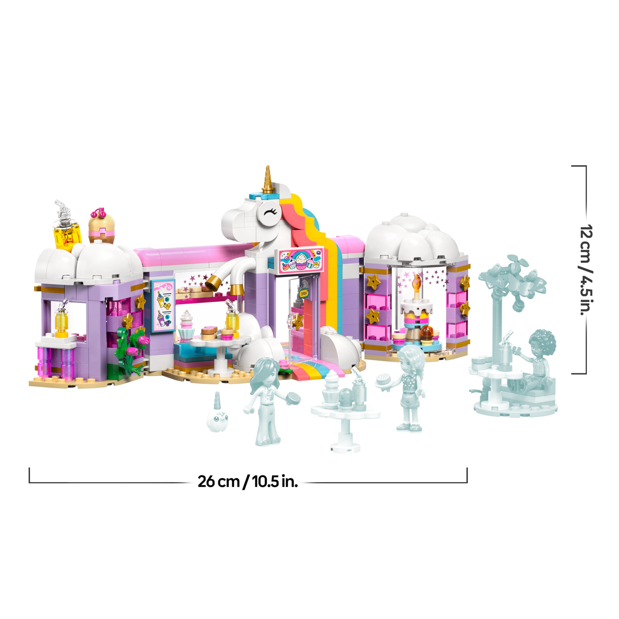 LEGO Friends Einhorn-Traumcafé - Spielzeug Kuchenladen mit 3 Mini Puppen, Kasse & Spielzeug Lebensmittelzubehör inkl. Cupcakes - Geburtstagsgeschenk für Mädchen ab 6 Jahren - 42684 8