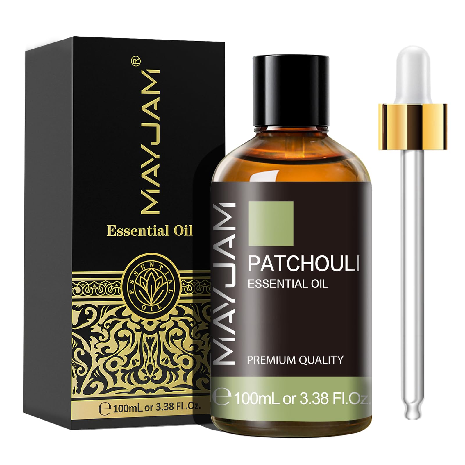 MAYJAM Patchouli Essential Oils 100ML, Patchouli Oil for Diffuser, Humidifier, DIY, Home, Office
