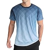 Men's Athletic T-Shirt Performance Gym Shirt Quick Dry Moisture Wicking Running Workout Short Sleeve Tops
