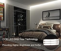dephen UL-Listed COB LED Strip Lights - 5m/16.4ft