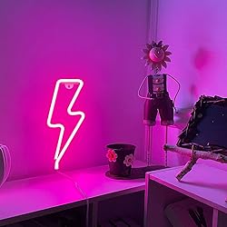Neon Signs Lightning Bolt Neon Light Sign for Wall