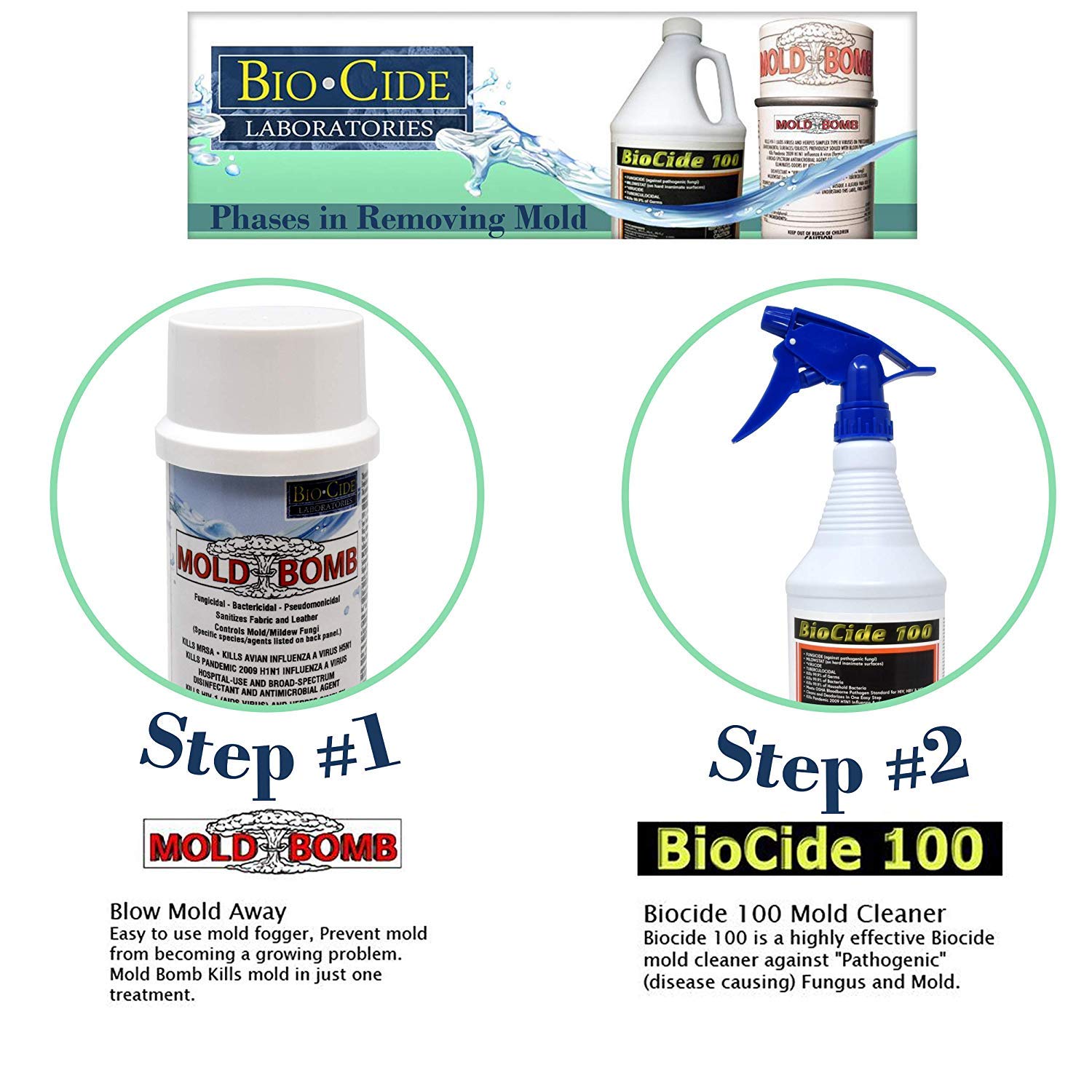 BioCide Mold Bomb Fogger Mold Killer & Remover Kill, Clean and