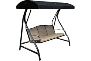 Outdoor Swing Canopy Replacement Top Cover, 420D All Weather Protection UV Waterproof for GCS00229C / GSS00132D Outdoor Swing