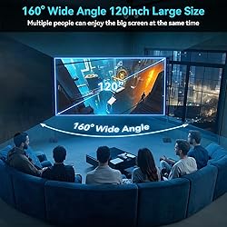 120 inch Projector Screen with Stand,2025 Upgraded