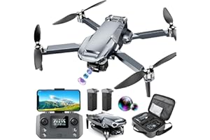 GLORALE Drone with 4K Camera RC Quadcopter for Adults, 1640ft Long Range Video Transmission, 3-Axis Gimbal, 46Mins Flight Time GPS Auto Return and Follow Me, Circle Fly, Waypoint Fly, Altitude Hold