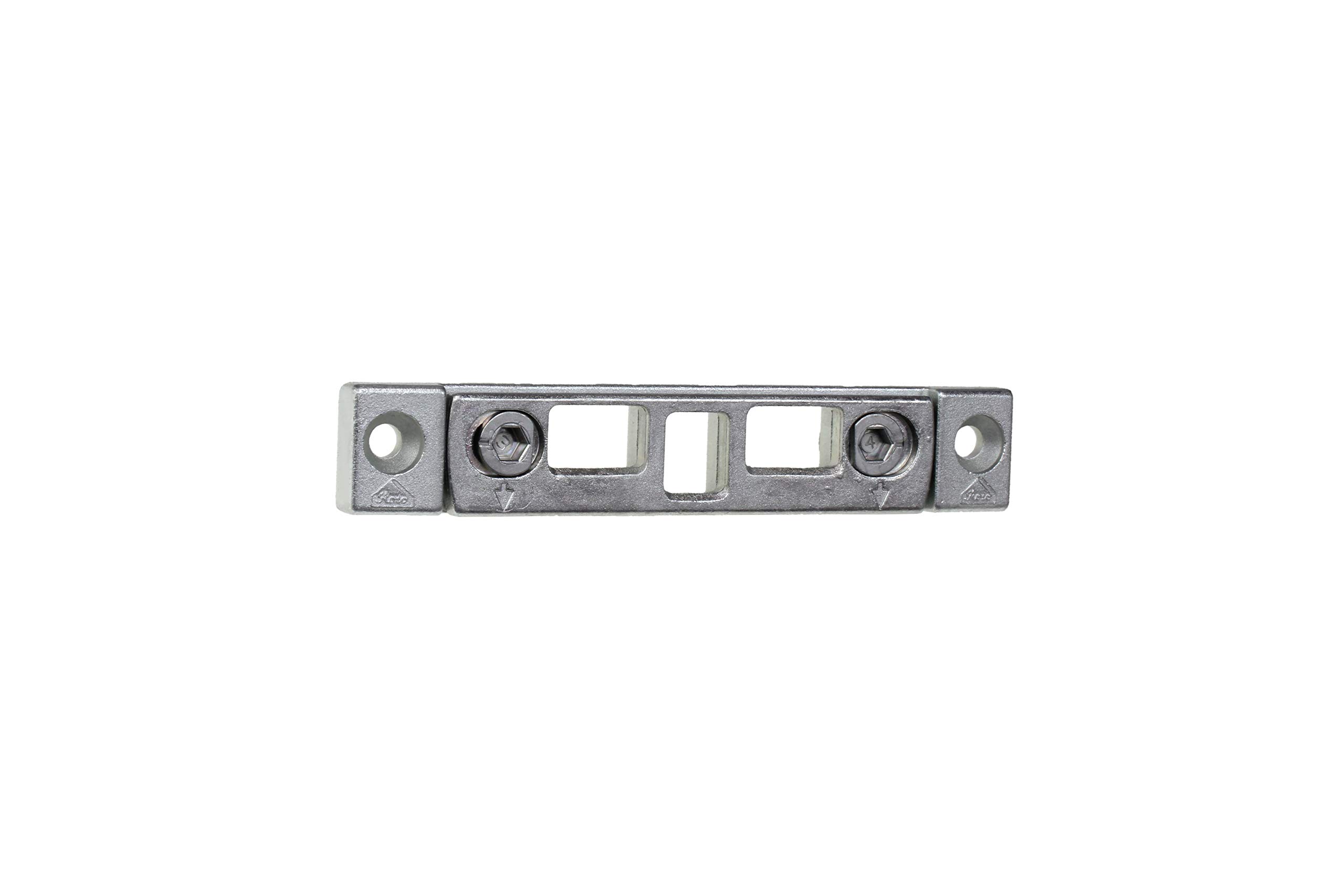 Roto Centro Adjustable Swivel/Tilt Closing Piece for Wooden Windows - Zinc Silver