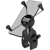 RAM MOUNTS X-Grip Large Phone Mount with Tough-Claw Clamp Base | Universal mount for motorcycles, handlebars, bikes, kayaks and rails, fits large smartphones