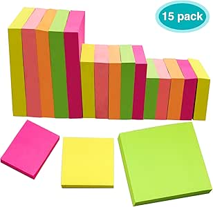 different sizes of post it notes