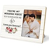 KLYTINK Couples You Complete Me Picture Frame,Lovers Photo Frame,4x6 Picture Frames For Couples,Boyfriend Girlfriend Couple Gifts, Wedding Valentine's Day Birthday Christmas Gifts