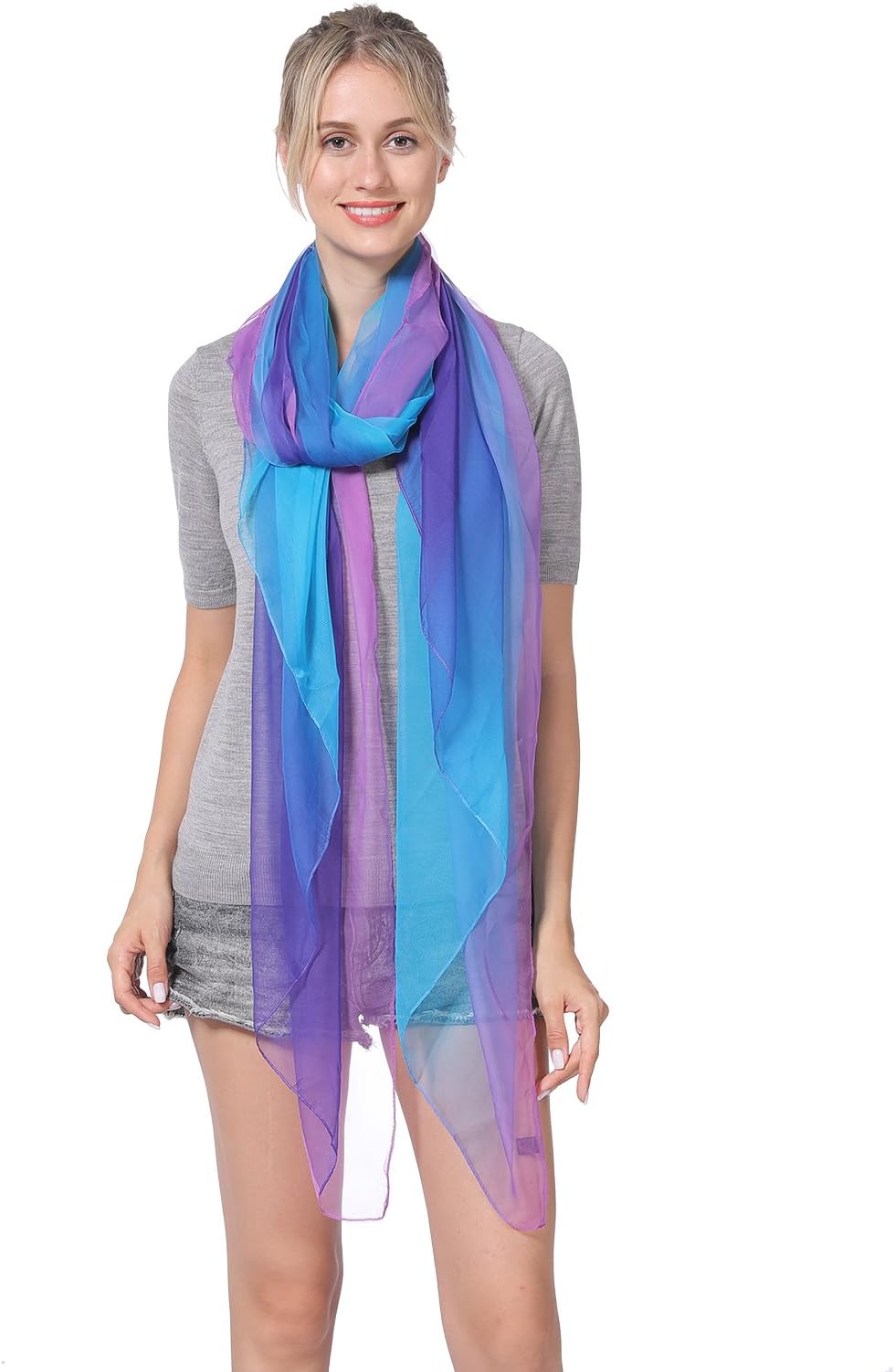 NovForth Silk Shawls and Scarf Women's Fashion Large Sunscreen Shawls Wraps