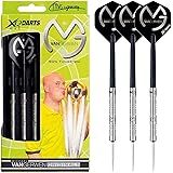 Michael Van Gerwen XQ Max 25g - 90% Tungsten Steel Darts with MVG Flights, Shafts, Slimline Case & Red Dragon Checkout Card