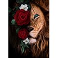 TOSTOG Lion Diamond Painting Kit Adulte,5D DIY Broderie Diamant