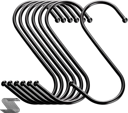 Packung mit 20 S-Haken Schwarz S-Aufhängehaken S-Form-Haken S Anhänger