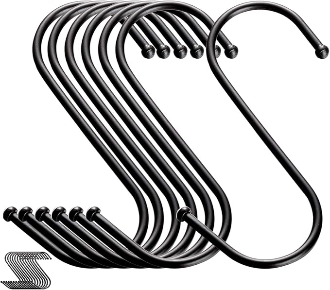 Packung mit 20 S-Haken Schwarz S-Aufhängehaken S-Form-Haken S Anhänger