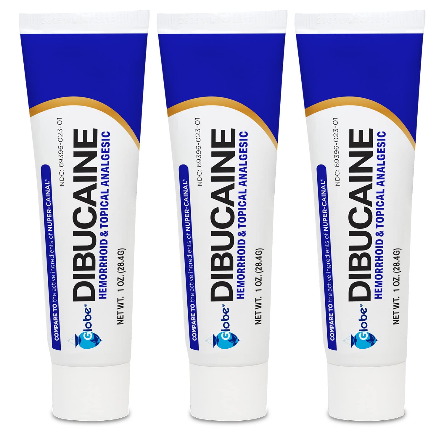 Photo 1 of (3 Pack) Globe Dibucaine 1% Hemorrhoid Treatment Ointment - 1 Oz Rapid Numbing Relief, Hemorrhoid Treatment from Itch and Burn