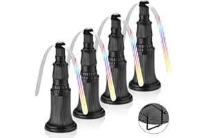 AMIAEDU Fly Fans for Tables, Fly Fan Outdoor Indoor Keep Flies Away, Table Top Spinner with Holographic Blades, Flies Deterrent for Picnic, Restaurant, Party, Home, BBQ (4 Pack) (Classic)