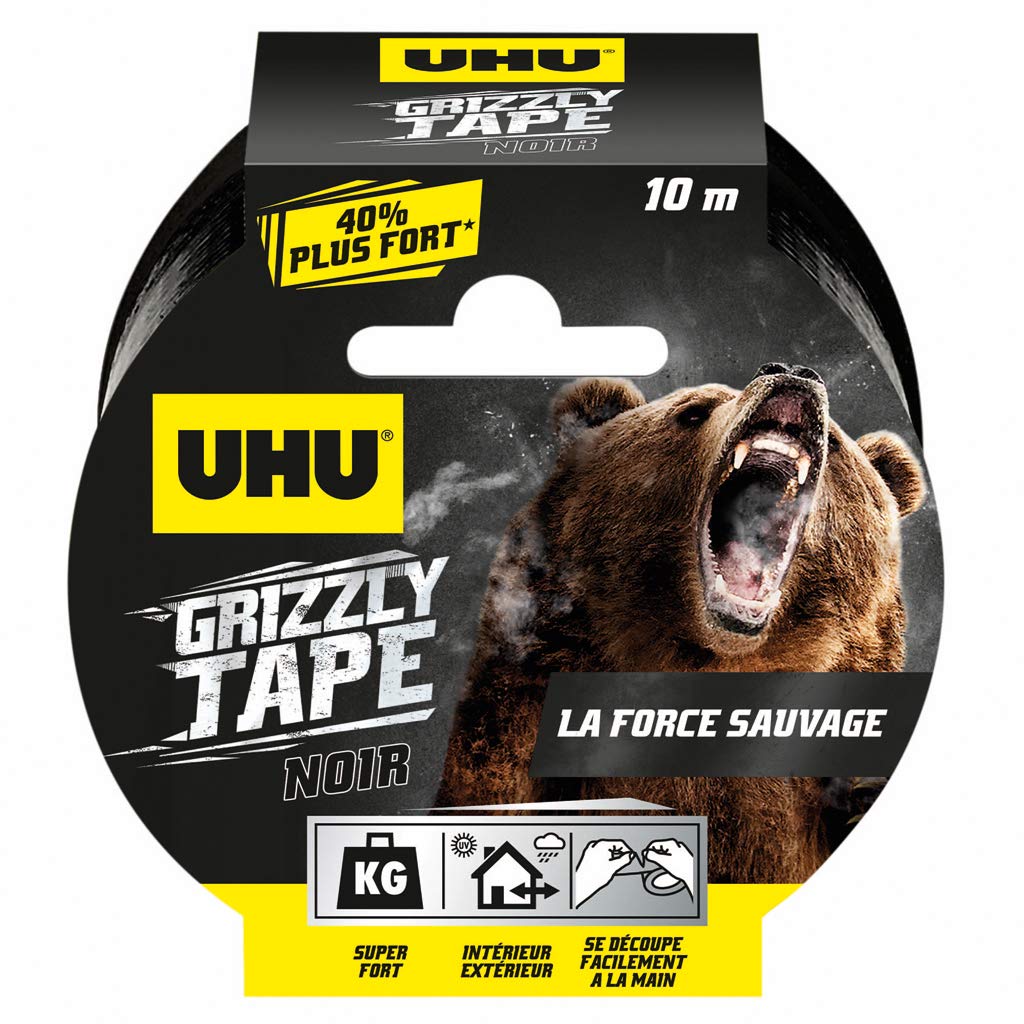 UHU 34555 Grizzly Tape 10 m Black