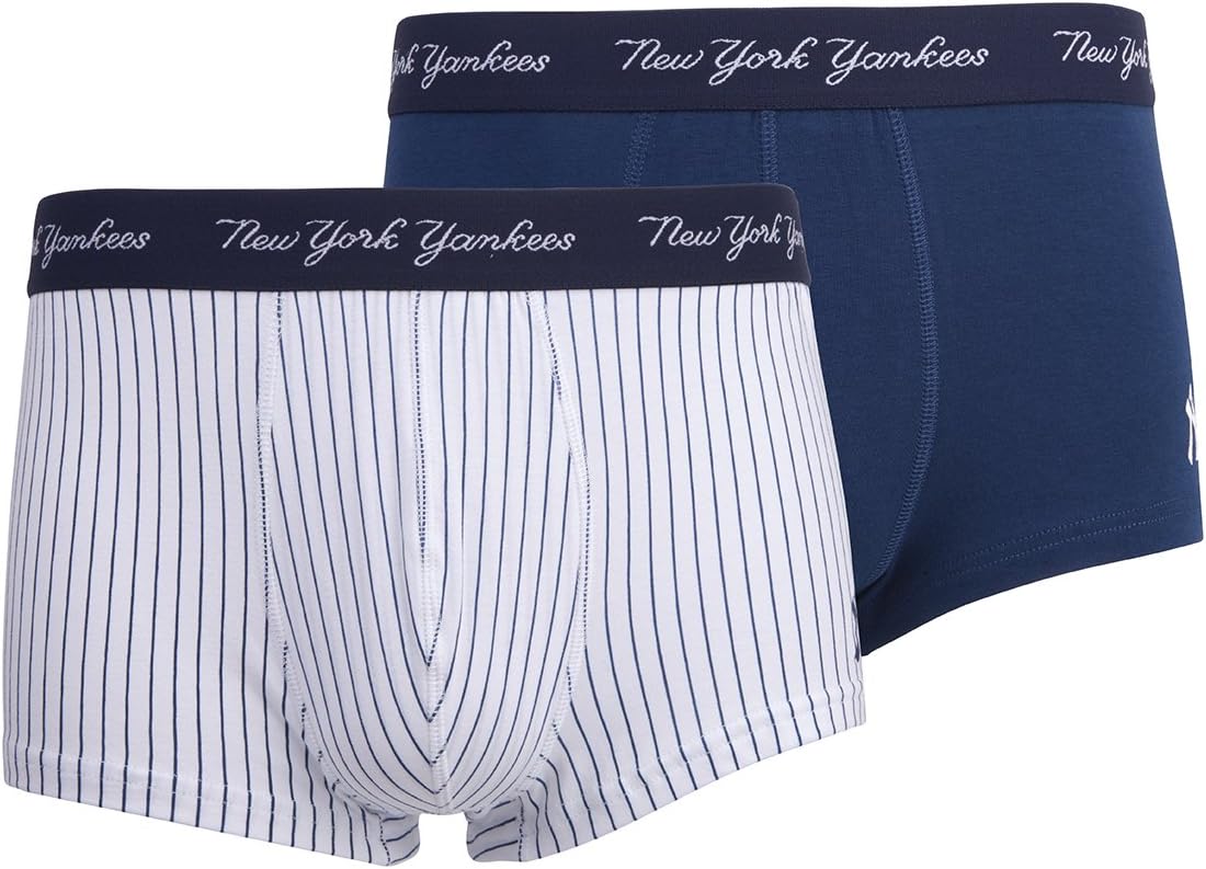 Mens Crop Boxers 2 Pack Navy/White - Medium